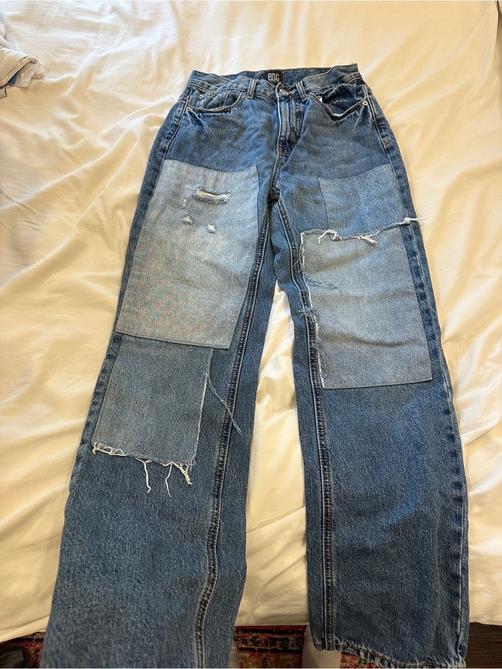 BDG Two-Tone Patchwork High-Rise “Cowboy jeans”